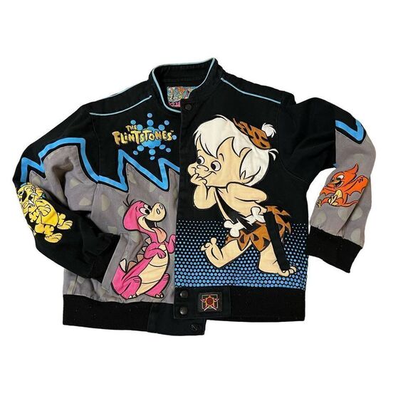 Flintstones JH Designs BomberJacket BamBam Dino Size 9-10 Small Med - Picture 4 of 15
